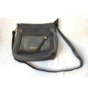 Rosetti Handbag Mixed Print Snakeskin Gray Gold Hardware Career Lots of pockets!